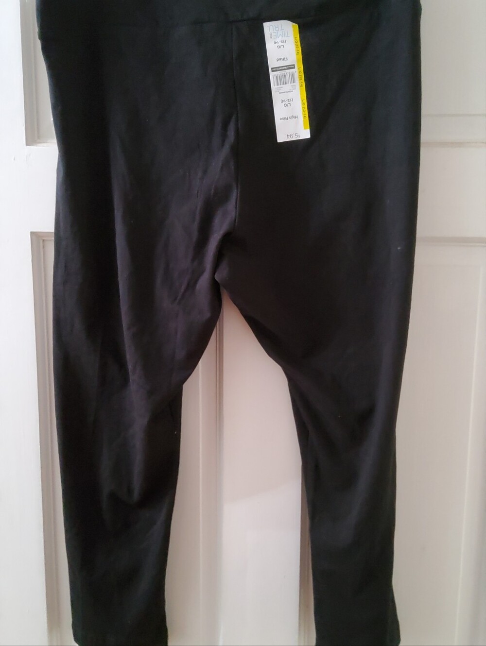 3 Pair Time and Tru Women’s Black High Rise Leggings Size L 12-14 NWT - Picture 3 of 4